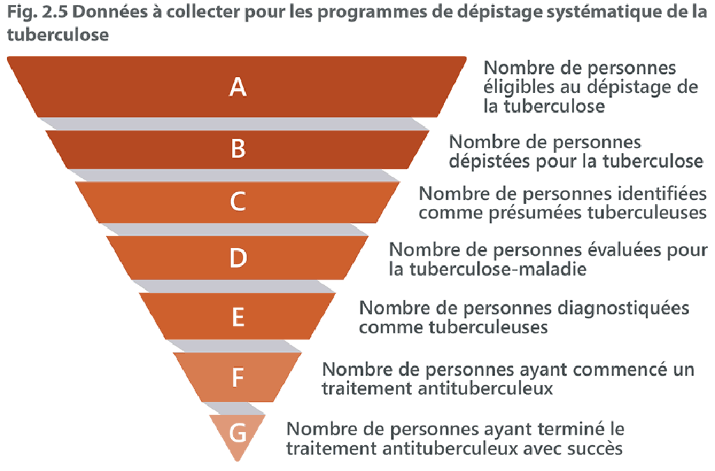  Data to be collected for systematic screening programmes for TB 